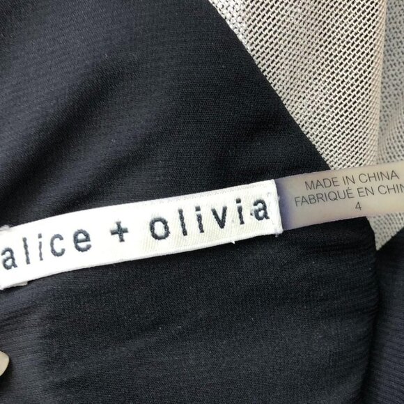 alice + olivia Thalia Sleeveless Dress Black and White Paisley - Picture 5 of 10